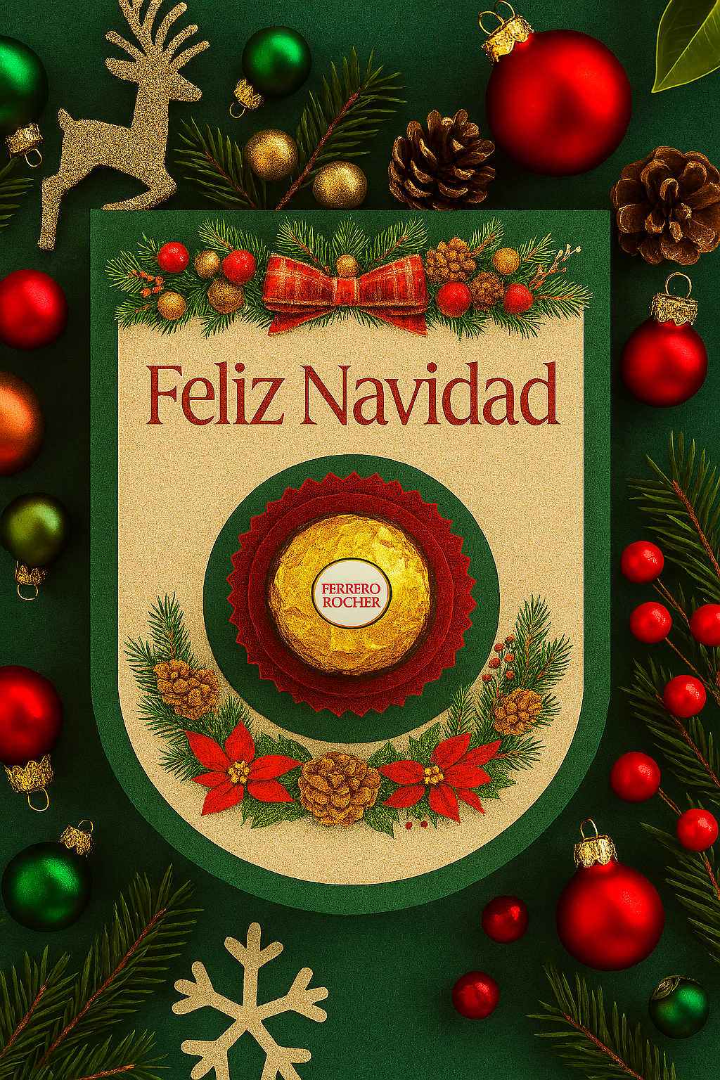 TARJETA AGRADECIMENTO + BOMBÓN FERRERO ROCHER