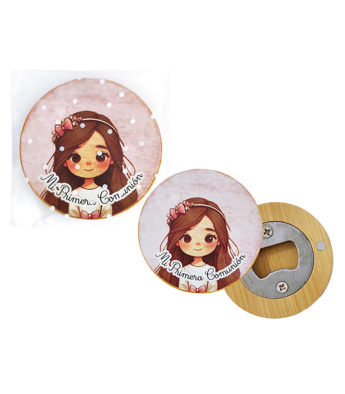 ABRIDOR NIÑA COMUNIÓN FONDO ROSA