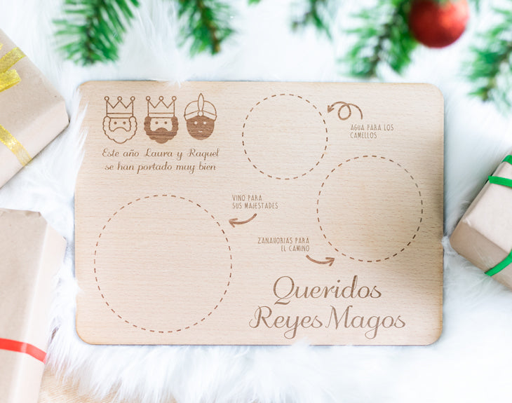 Bandeja de Navidad personalizada "Reyes Magos"