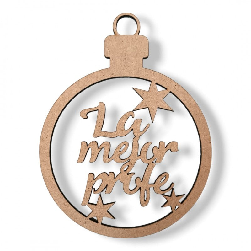 BOLA DE MADERA NAVIDAD PERSONALIZADA