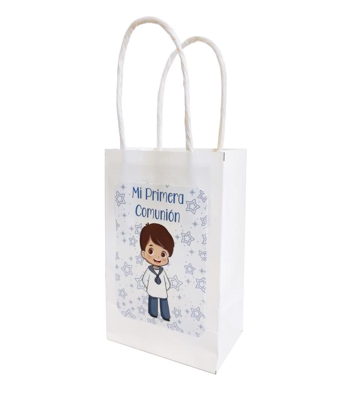 BOLSA BLANCA DE PAPEL CON PEGATINA COMUNIÓN