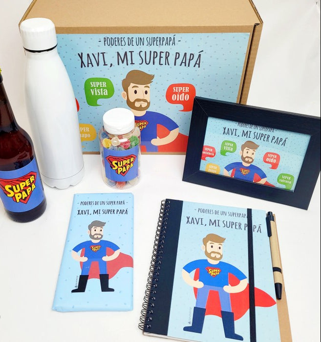 Caja Regalo "Súper Papá" (personalizable)