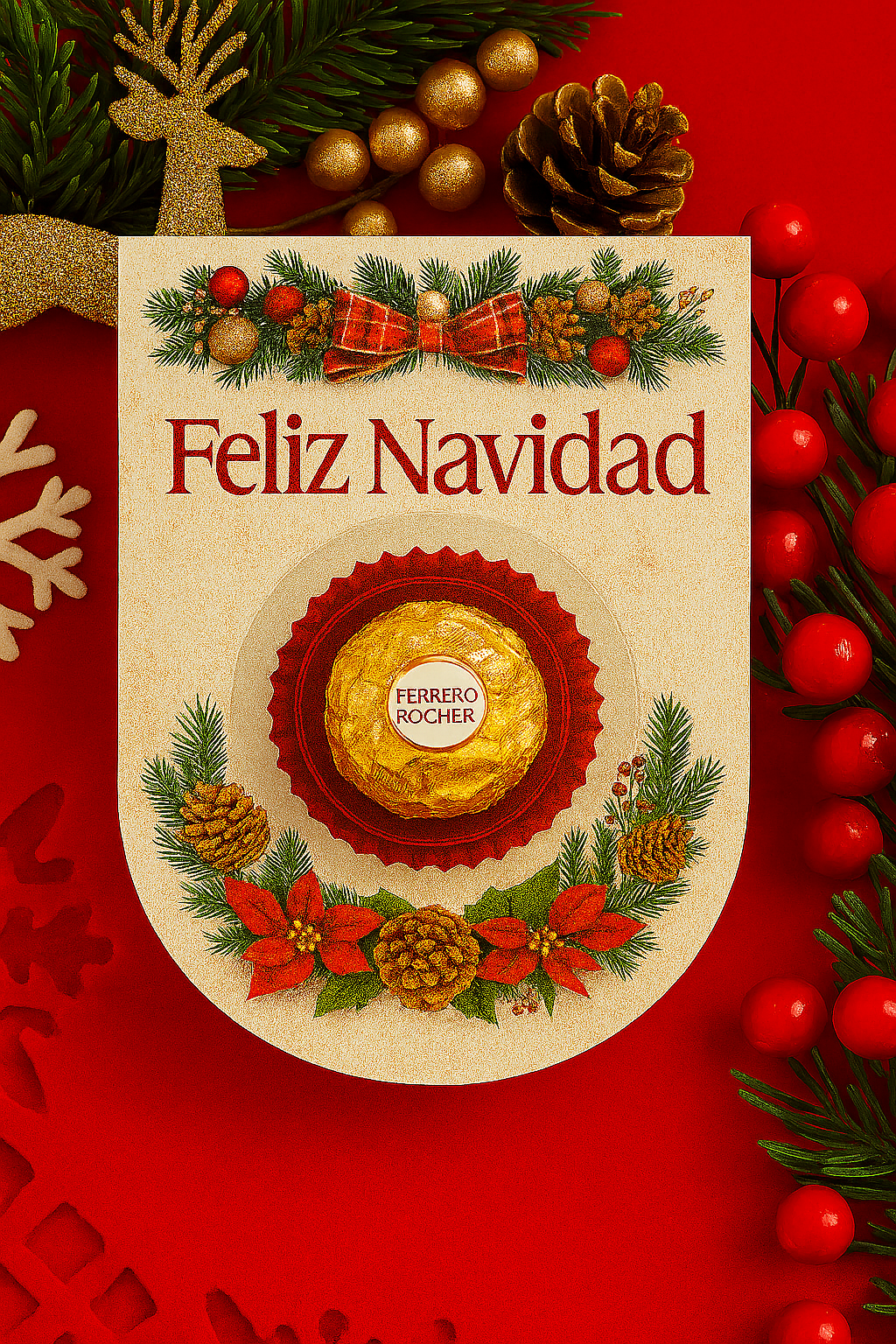 TARJETA AGRADECIMIENTO + BOMBÓN FERRERO ROCHER