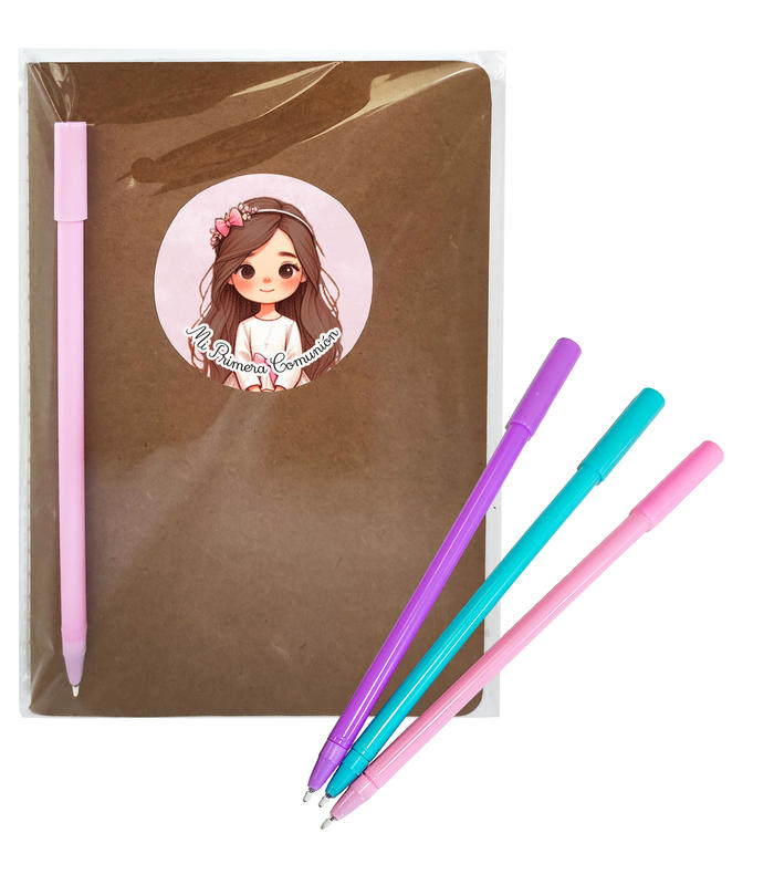 LIBRETA NIÑA COMUNIÓN CON BOLIGRAFO
