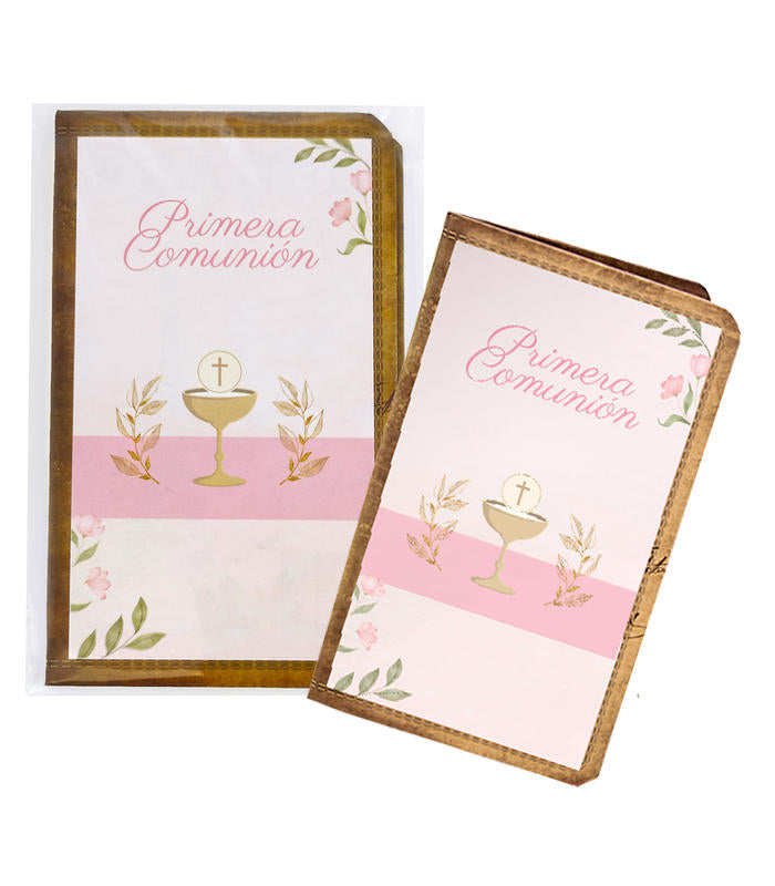 LIBRETA VINTAGE C/ADHESIVO CÁLIZ ROSA