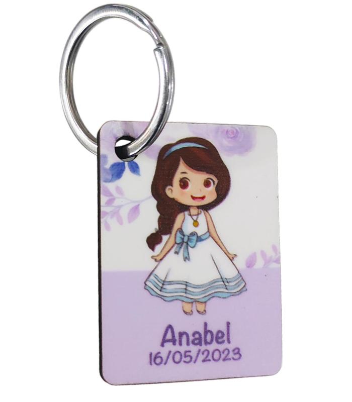 LLAVERO NIÑA COMUNIÓN PERSONALIZADO