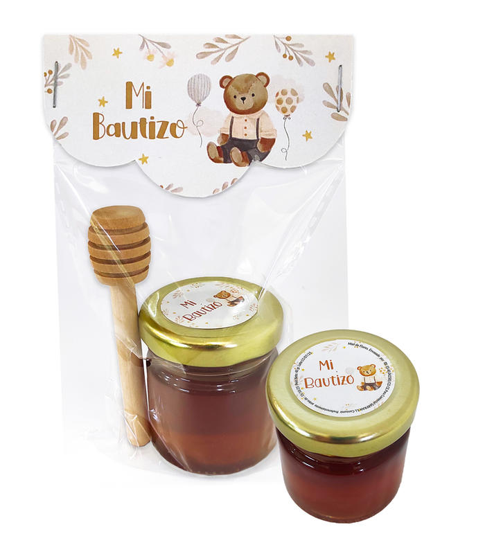 PACK BAUTIZO OSO MIEL DE 40 GRS. CON PALITO