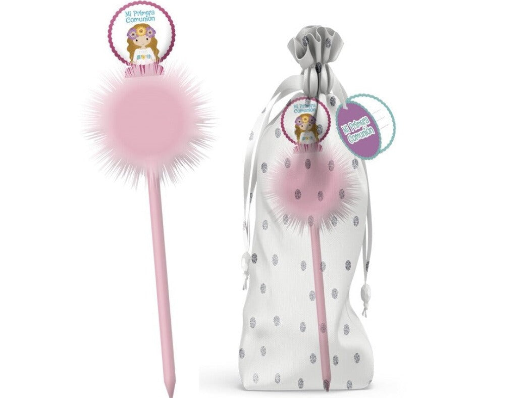 BOLIGRAFO MI PRIMERA COMUNIÓN POMPON NIÑA