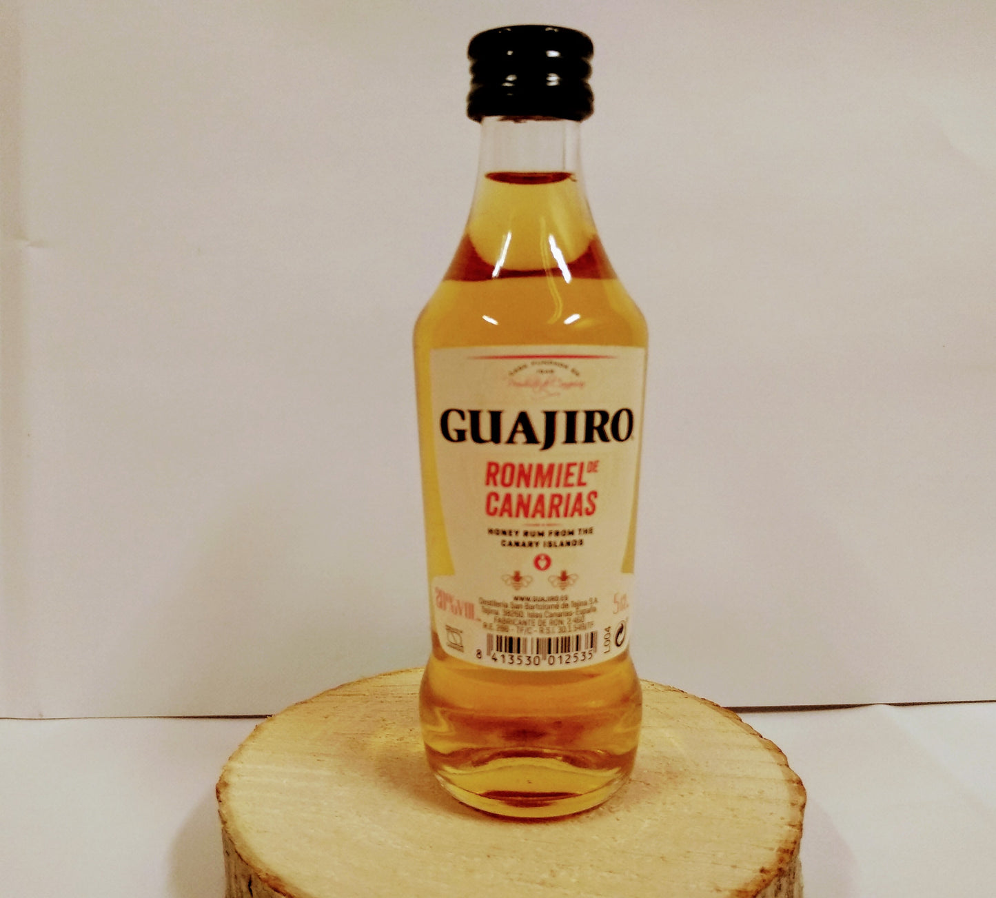 Botellita Miniatura Ron Miel Guajiro 20%