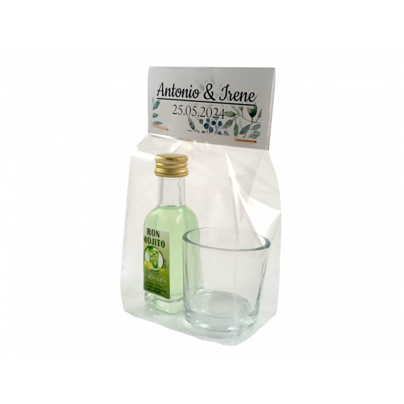 Pack Licor Mojito 20 ml + Vaso Chupito