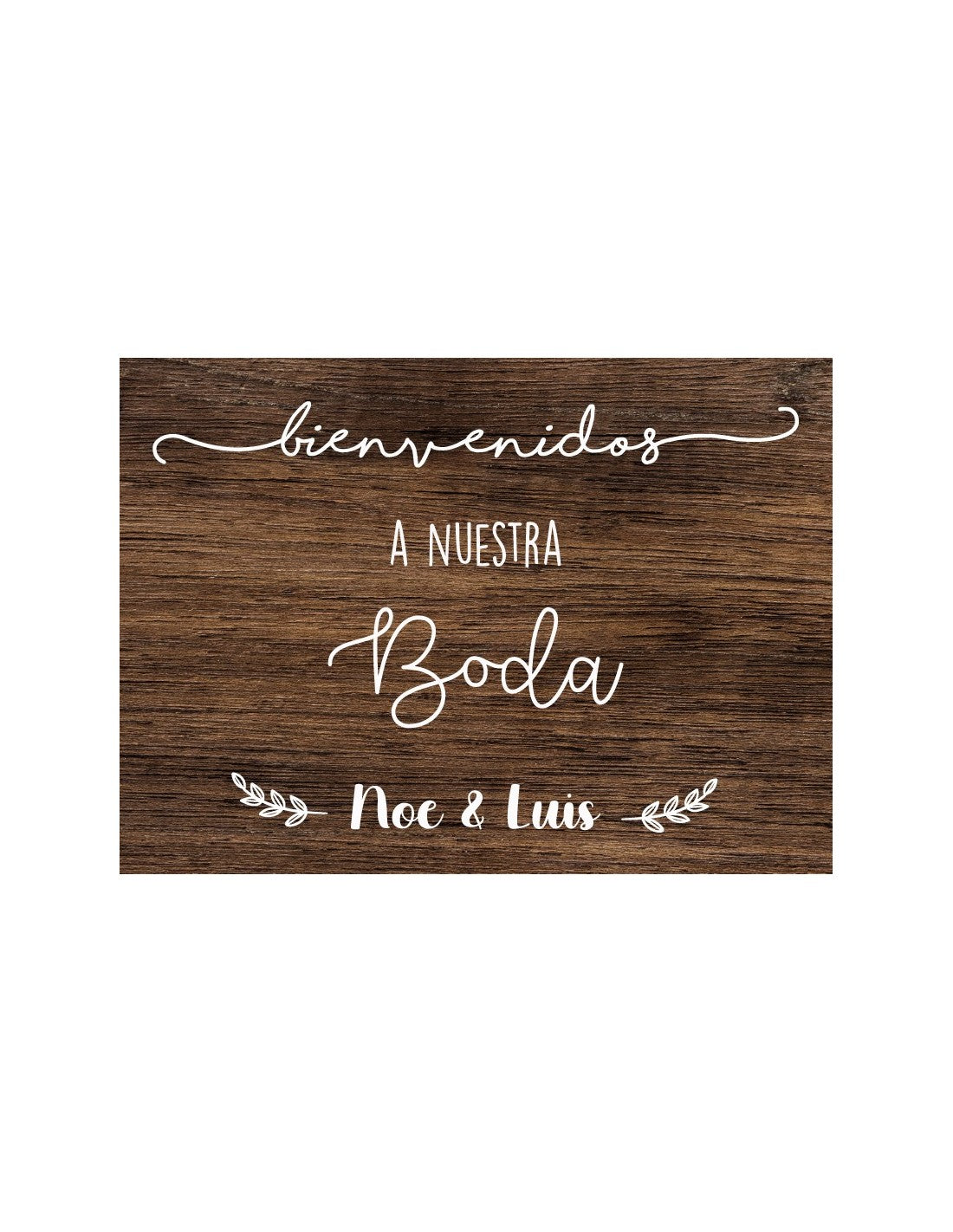 Cartel Personalizado Boda