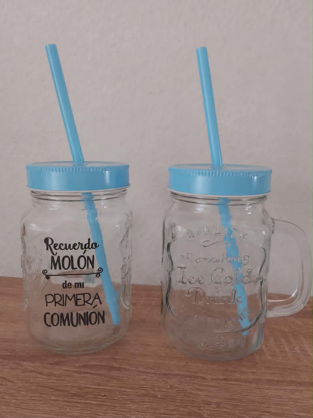 JARRA CRISTAL CON CAÑA "RECUERDO MOLÓN"