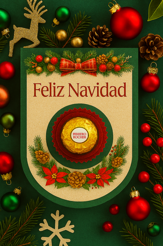 TARJETA AGRADECIMENTO + BOMBÓN FERRERO ROCHER