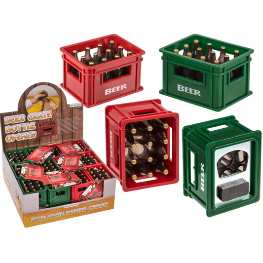 Abrebotellas con imán, caja de cerveza