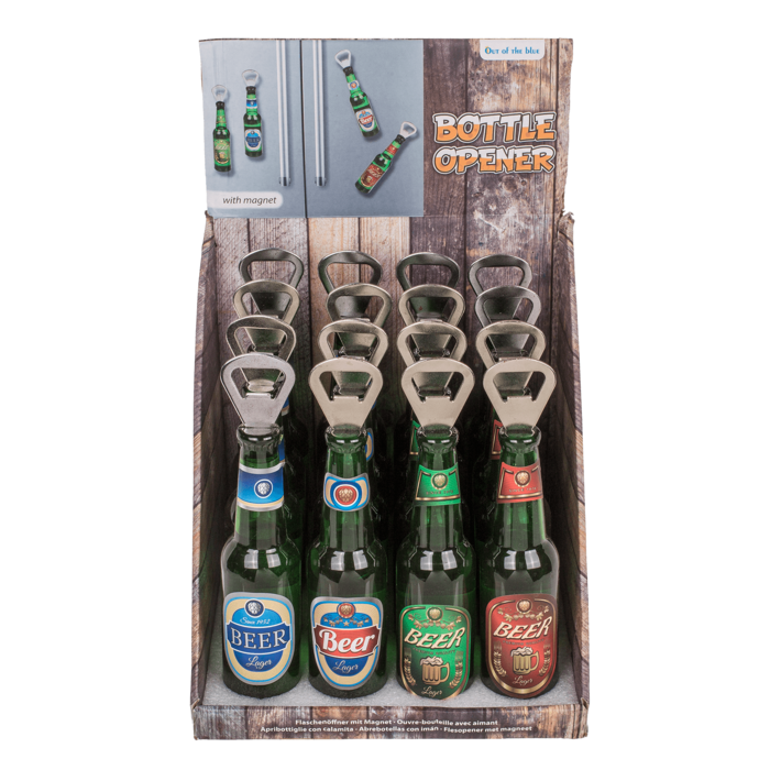 Abrebotellas de metal con imán