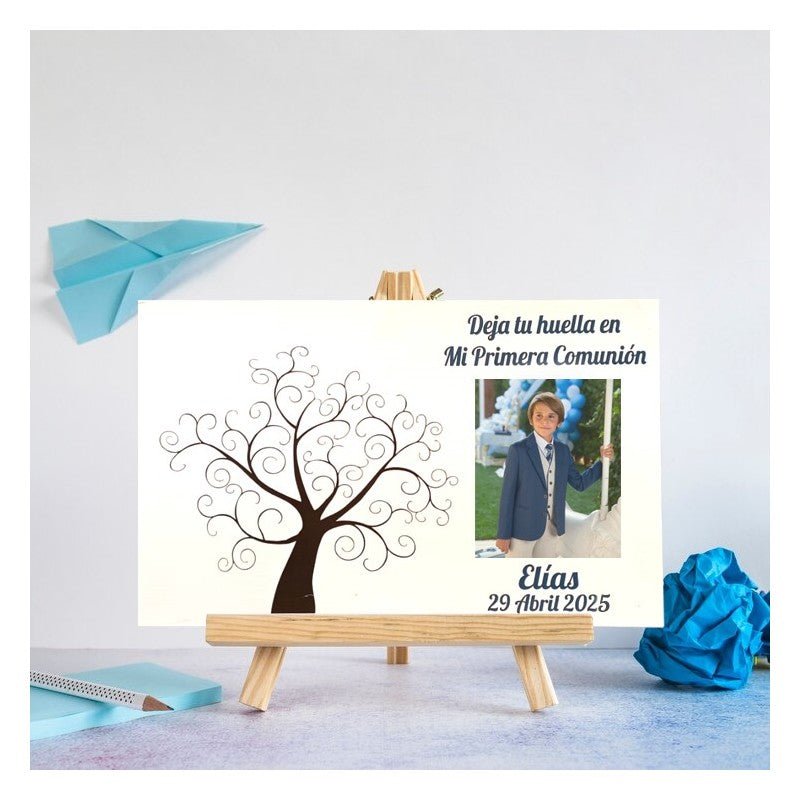Árbol huellas personalizado con foto