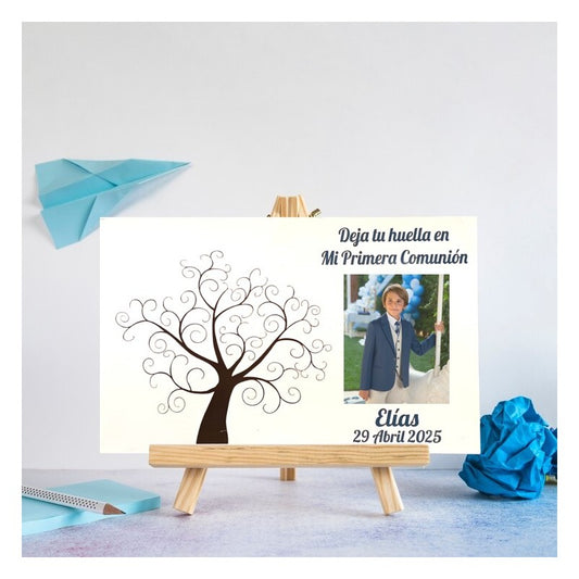 Árbol huellas personalizado con foto