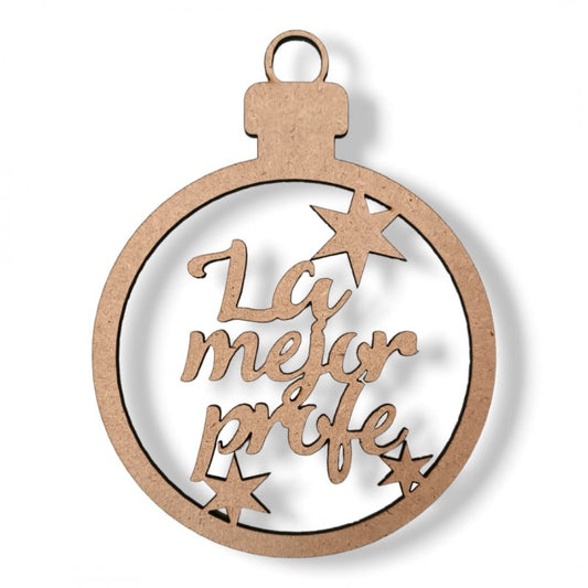 BOLA DE MADERA NAVIDAD PERSONALIZADA