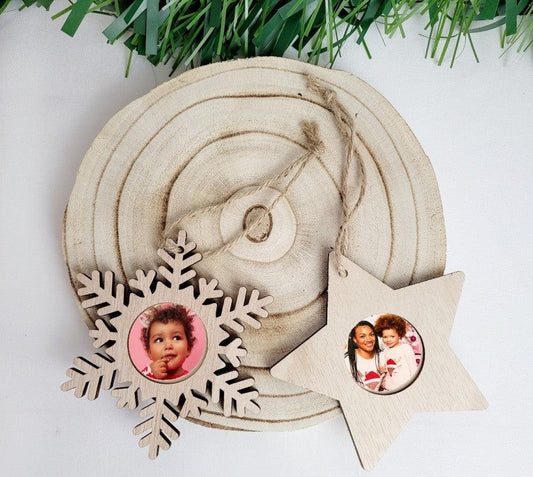 ADORNO DE MADERA NAVIDAD CON FOTO