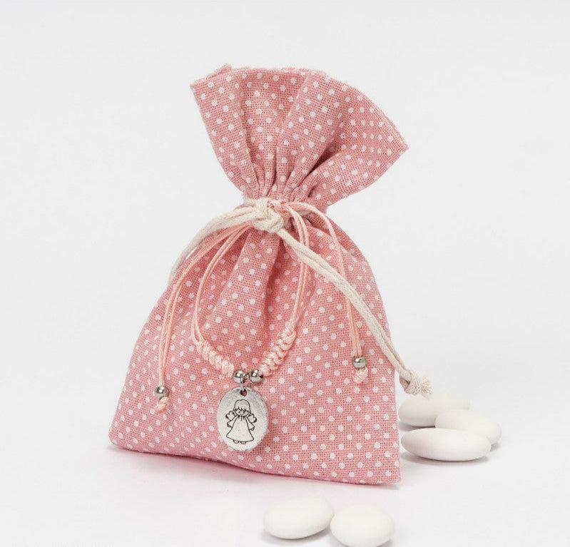 BOLSA TOPOS ROSA PULSERA ÁNGEL 5 PELADILLAS