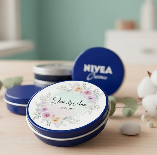 BOTE NIVEA MINI BODA DISEÑO FLORAL