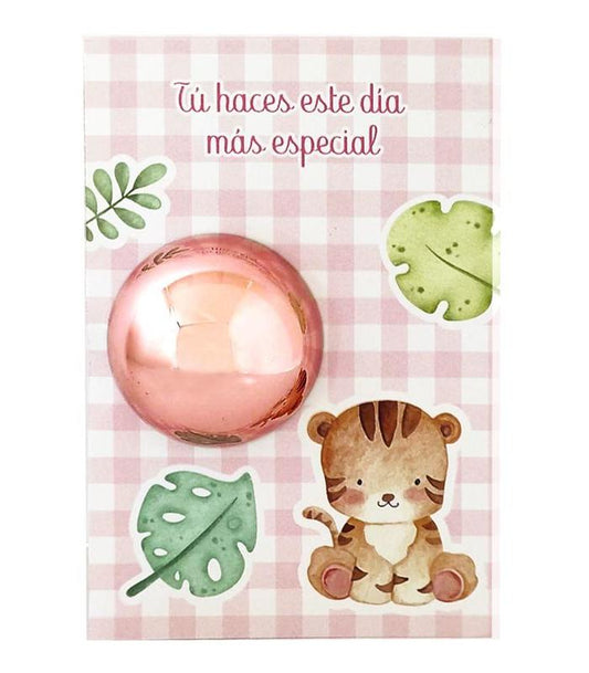 BÁLSAMO LABIAL CON TARJETA ROSA TIGRE