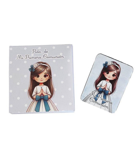 CAJA NIÑA COMUNIÓN AZUL CON IMÁN