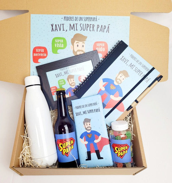 Caja Regalo "Súper Papá" (personalizable)