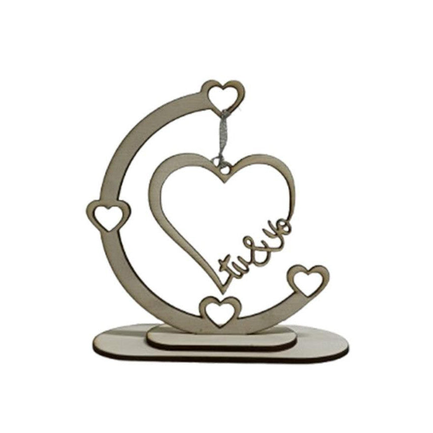 COLGADOR DECORACION CORAZONES TU Y YO