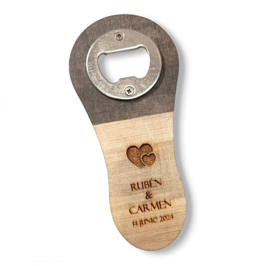 Abridor Madera Bicolor Grabado