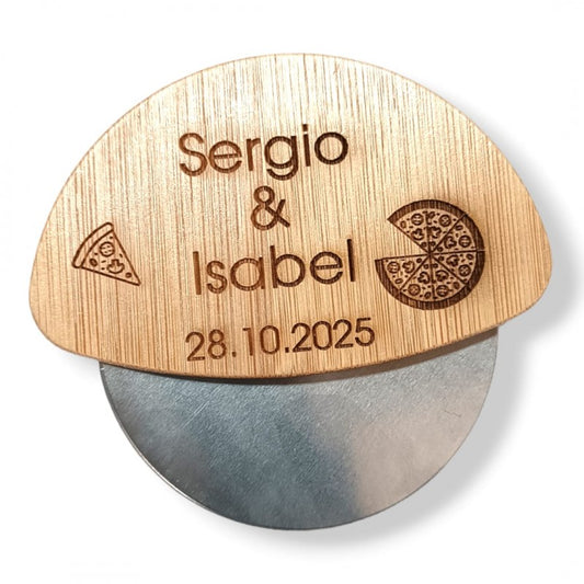 CORTAPIZZA GRABADO BODA