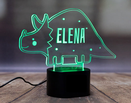 Lámpara de metacrilato "Dinosaurio"