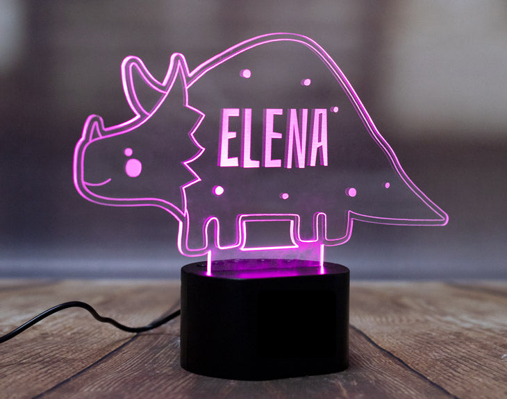 Lámpara de metacrilato "Dinosaurio"