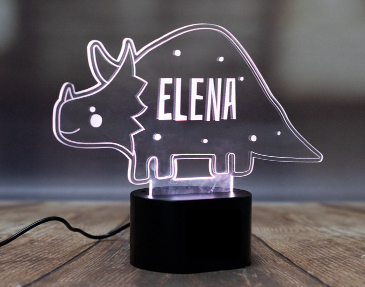 Lámpara de metacrilato "Dinosaurio"