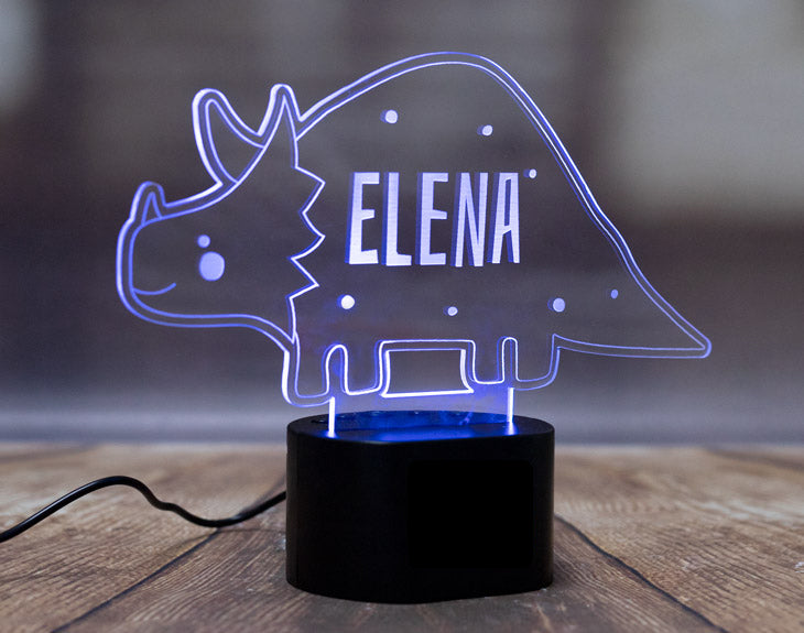 Lámpara de metacrilato "Dinosaurio"