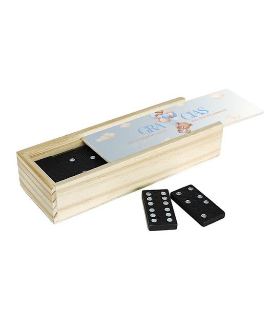 DOMINÓ CON PEGATINA OSITO AZUL