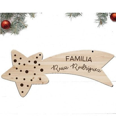 Estrella Árbol Navidad Personalizada