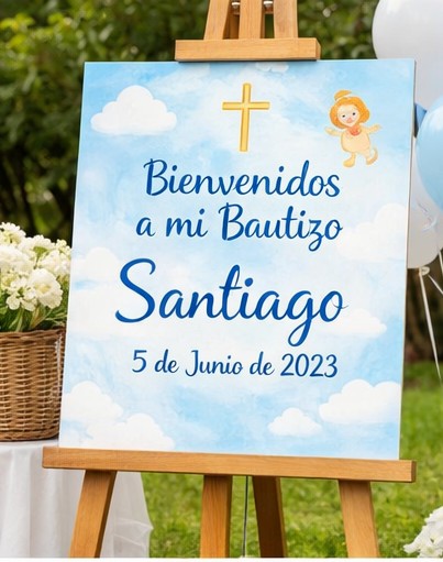 CARTEL DE BIENVENIDA BAUTIZO
