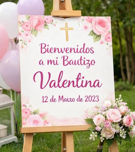 CARTEL DE BIENVENIDA BAUTIZO