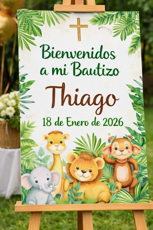 CARTEL BIENVENIDA BAUTIZO