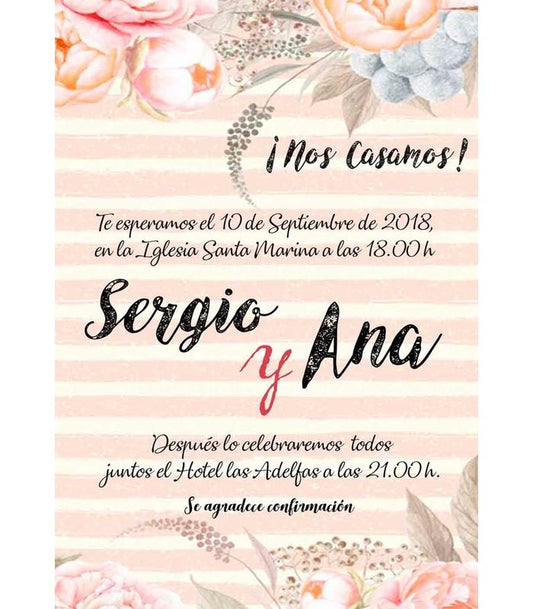Invitación de boda