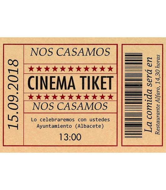 Invitación de boda Kraft