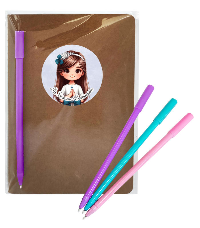 LIBRETA NIÑA COMUNIÓN  CON BOLIGRAFO