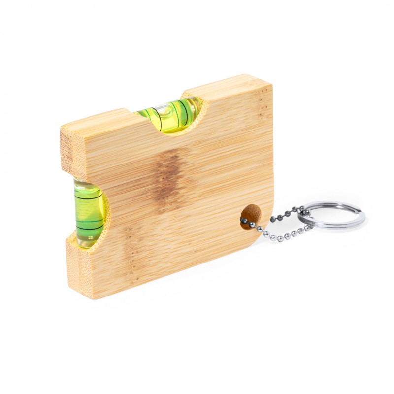 LLAVERO MULTIFUNCIÓN NISH DE BAMBÚ CON ABRIDOR Y NIVELES
