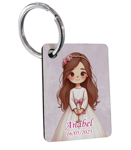 LLAVERO NIÑA COMUNIÓN PERSONALIZADO