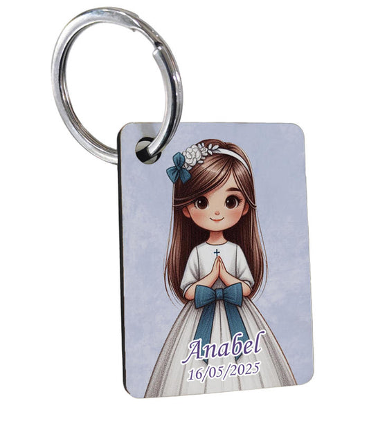 LLAVERO NIÑA COMUNIÓN PERSONALIZADO