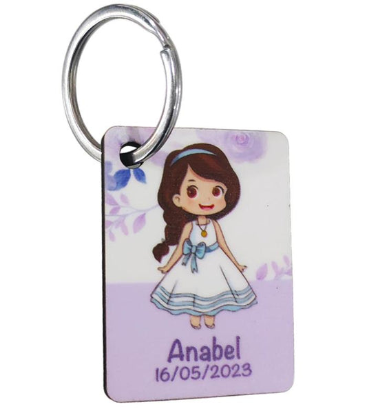 LLAVERO NIÑA COMUNIÓN PERSONALIZADO