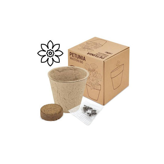 MACETA BIO CON SEMILLAS DE PETUNIA