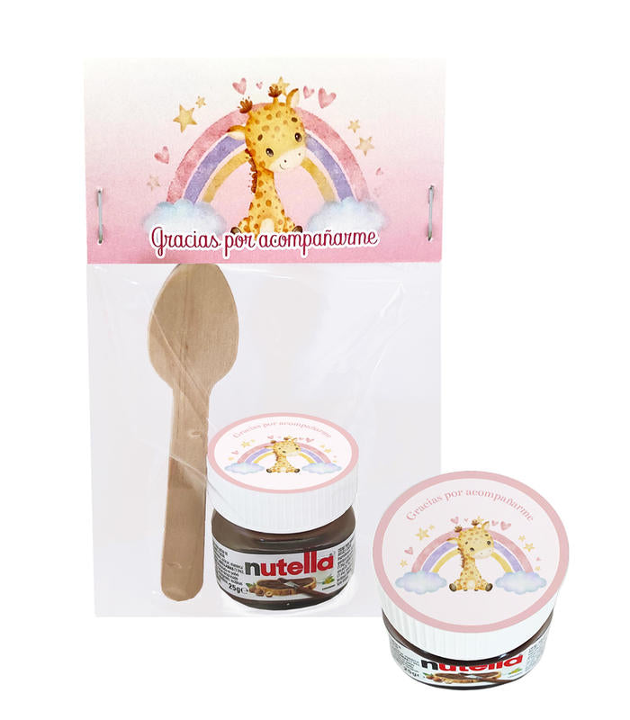PACK JIRAFA CON NUTELLA Y CUCHARA