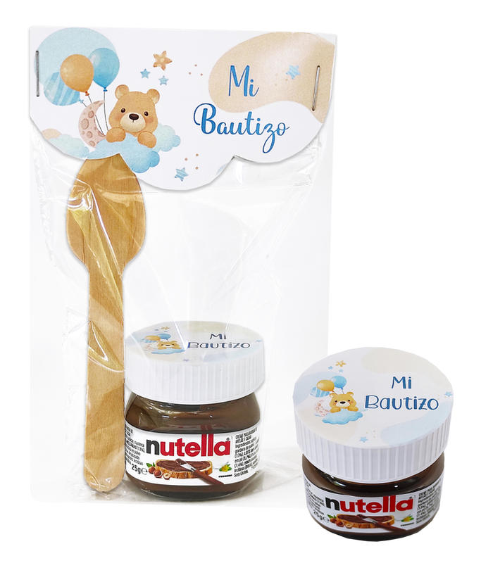 PACK NIÑO BAUTIZO NUTELLA Y CUCHARA